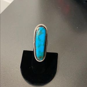 Chimney Butte, Turquoise and sterling silver ring.